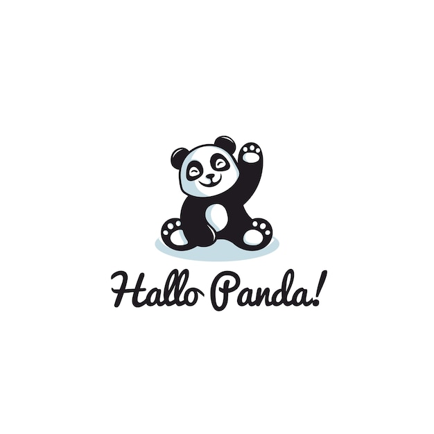Premium Vector | Hello panda