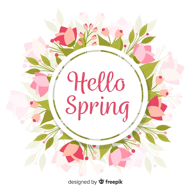 Free Vector | Hello spring background