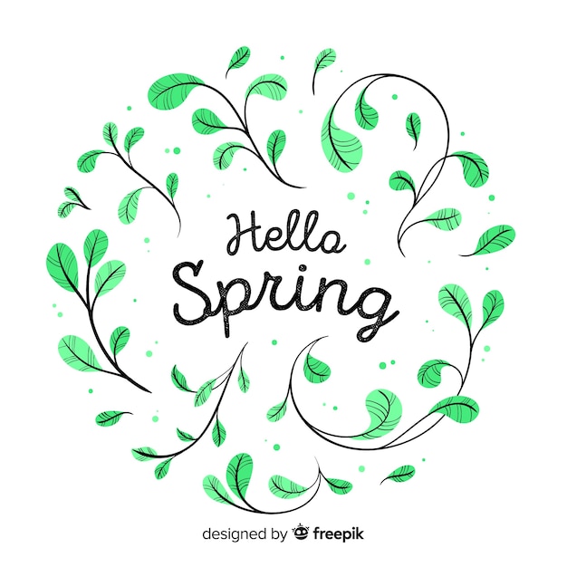 Free Vector | Hello spring background