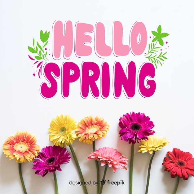 Free Vector | Hello spring