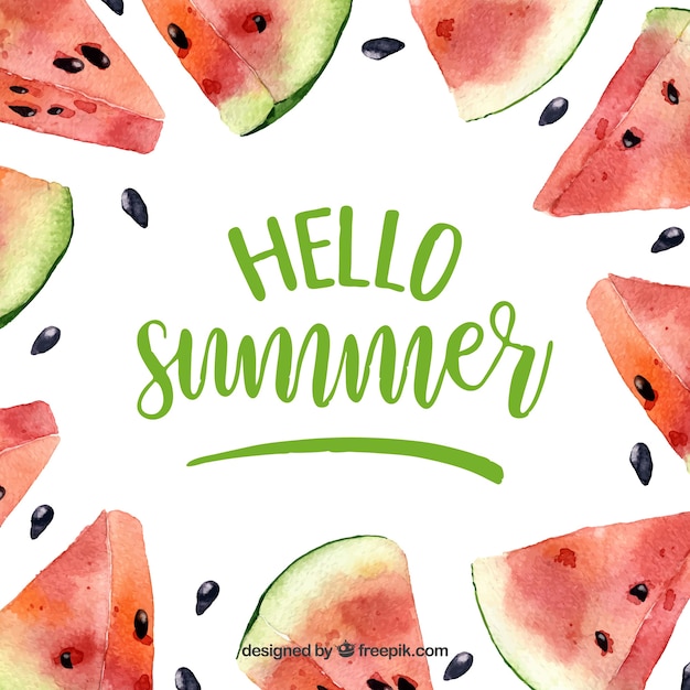 Download Free Vector | Hello summer background with delicious ...