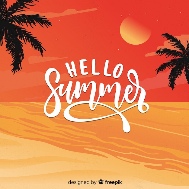 Free Vector | Hello summer background