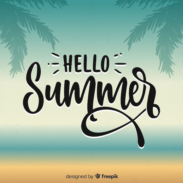 Free Vector | Hello summer background