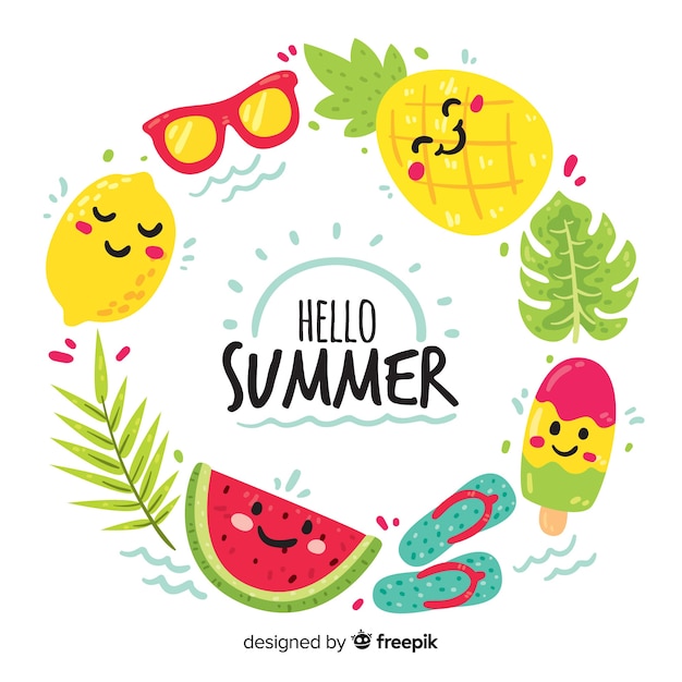 Download Free Vector | Hello summer background