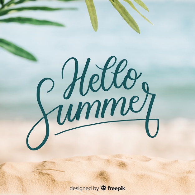 Hello summer background Vector | Free Download