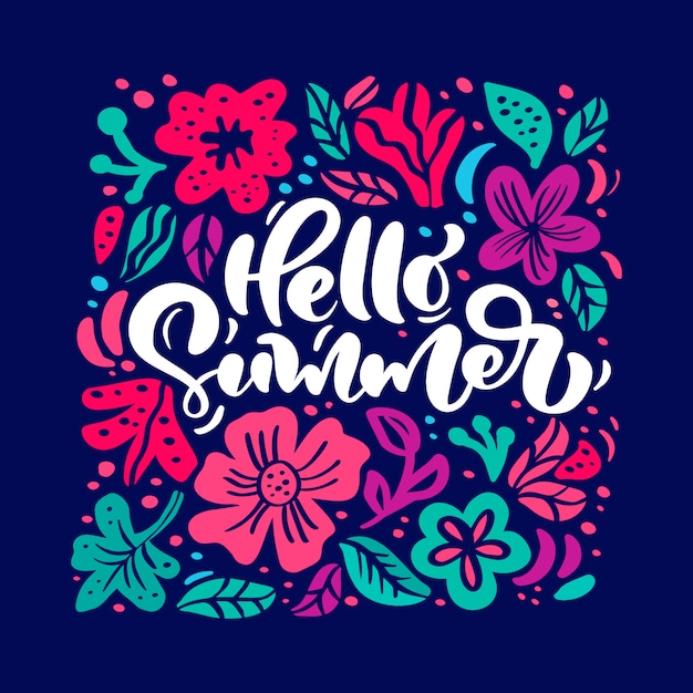 Hello summer background | Premium Vector