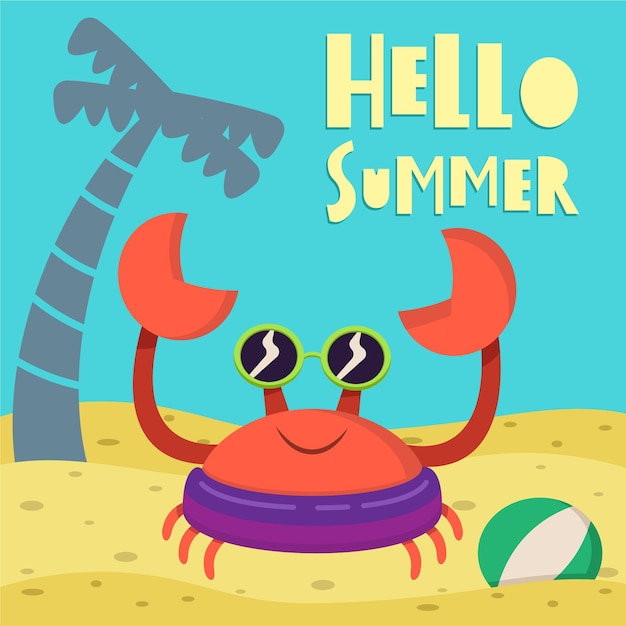 Download Free Vector | Hello summer concept