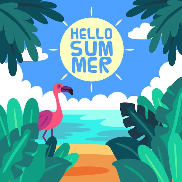 Download Hello summer design | Free Vector