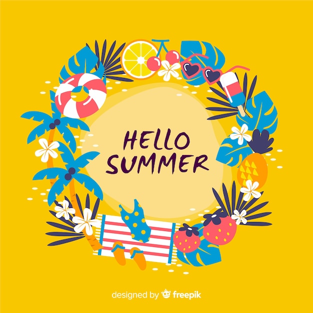 Download Hello summer | Free Vector