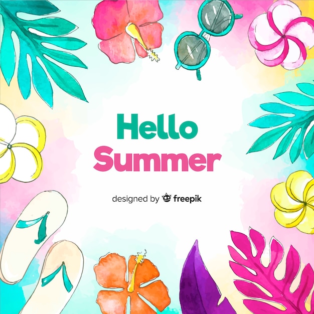 Download Free Vector | Hello summer