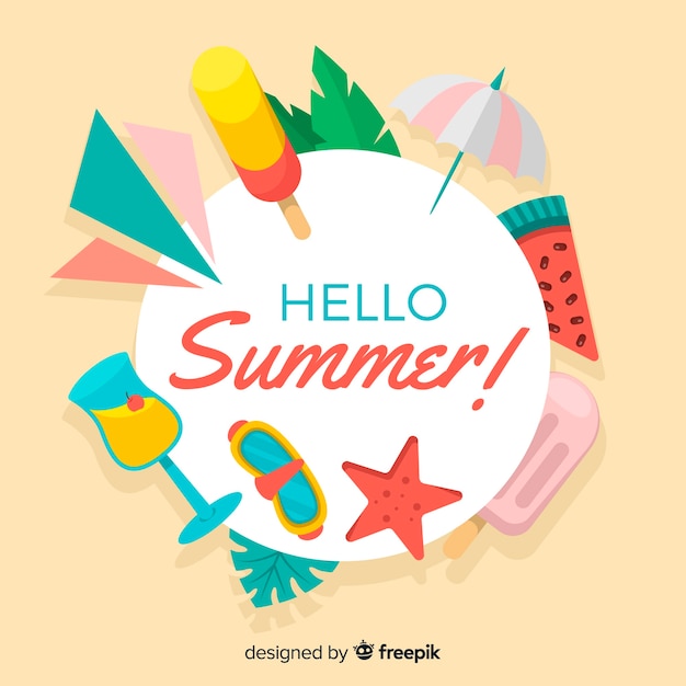 Free Vector Hello Summer