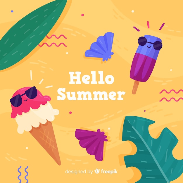 Download Hello summer | Free Vector
