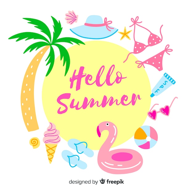 Download Free Vector | Hello summer