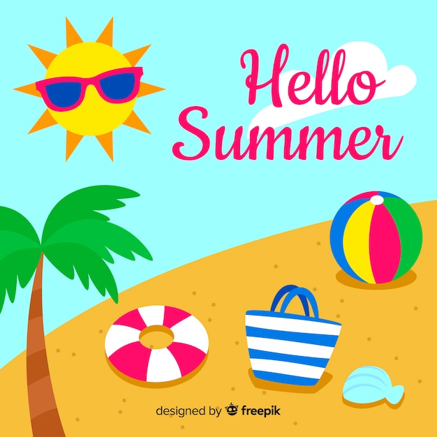 Download Free Vector | Hello summer