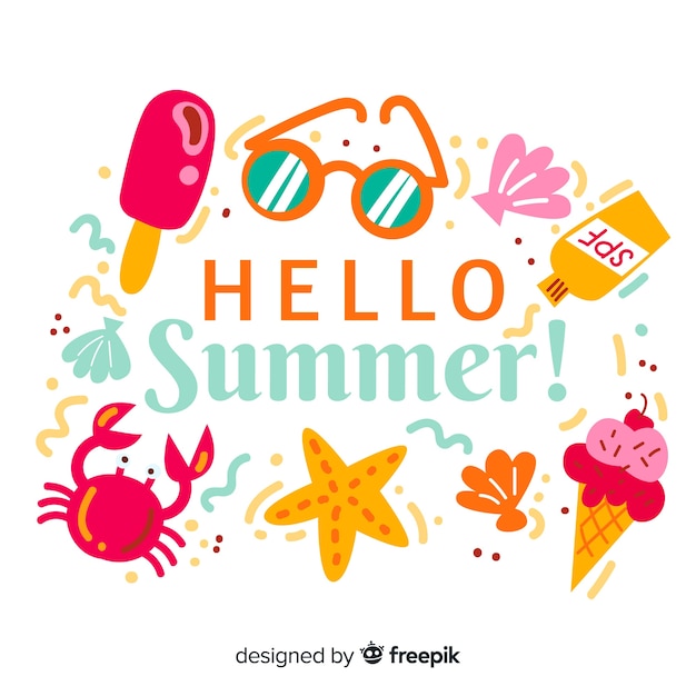 Hello summer | Free Vector