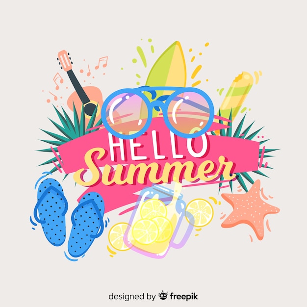 Download Hello summer | Free Vector