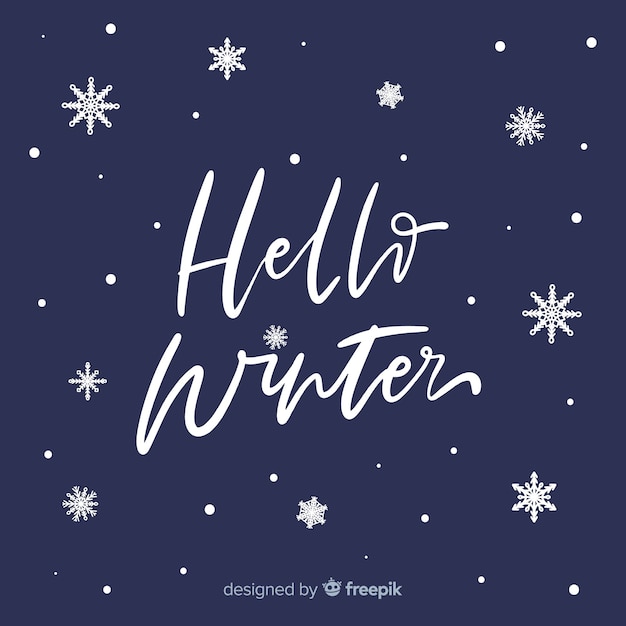 Download Hello winter background Vector | Free Download