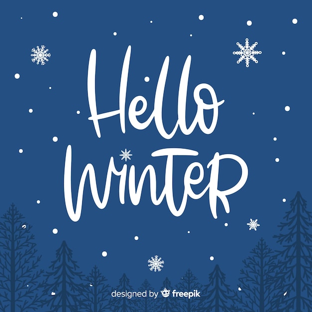 Download Hello winter background | Free Vector