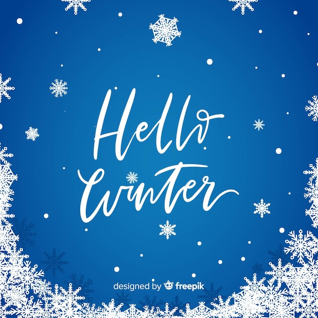 Download Hello winter background | Free Vector