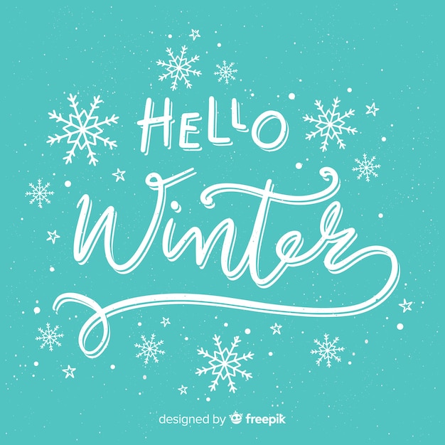 Premium Vector | Hello winter background