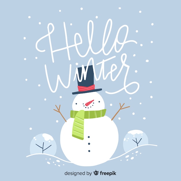 Download Hello winter background | Free Vector