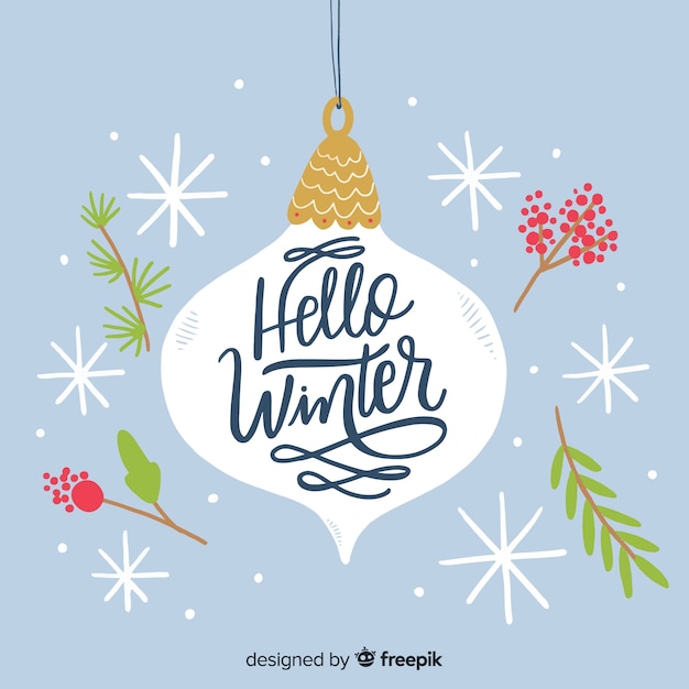 Download Free Vector | Hello winter background