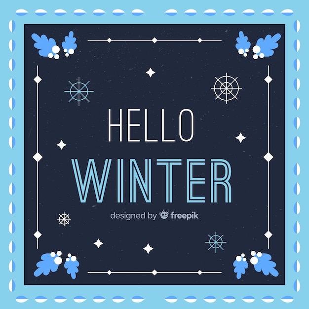 Download Hello winter background | Free Vector