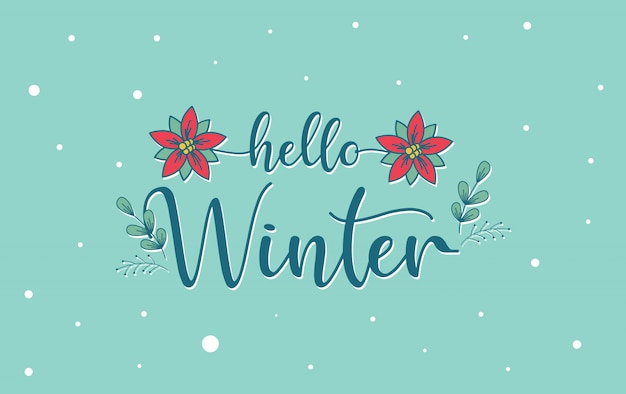 Premium Vector | Hello winter background