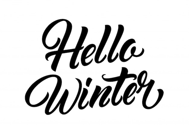 Download Free Vector | Hello winter lettering