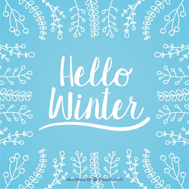 Hello winter lettering | Free Vector