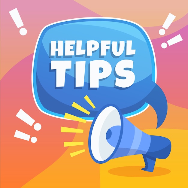 Helpful tip background Free Vector