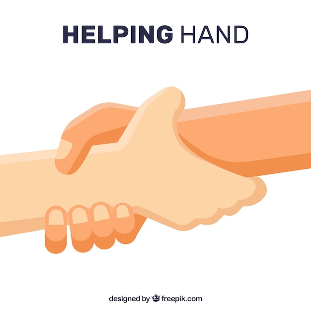 Free Vector | Helping Hand To Support Background In Flat Style