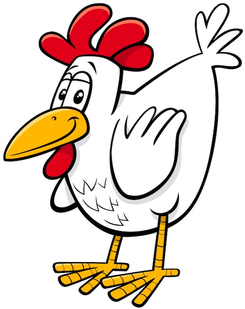 プレミアムベクター 鶏または鶏漫画ファーム鳥キャラクター