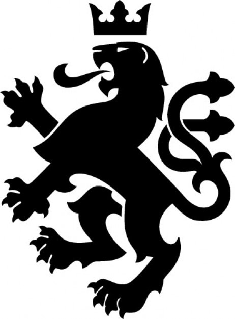 Heraldic king lion