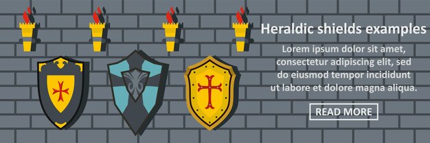 Download Free Heraldic Shields Examples Banner Template Horizontal Concept Use our free logo maker to create a logo and build your brand. Put your logo on business cards, promotional products, or your website for brand visibility.