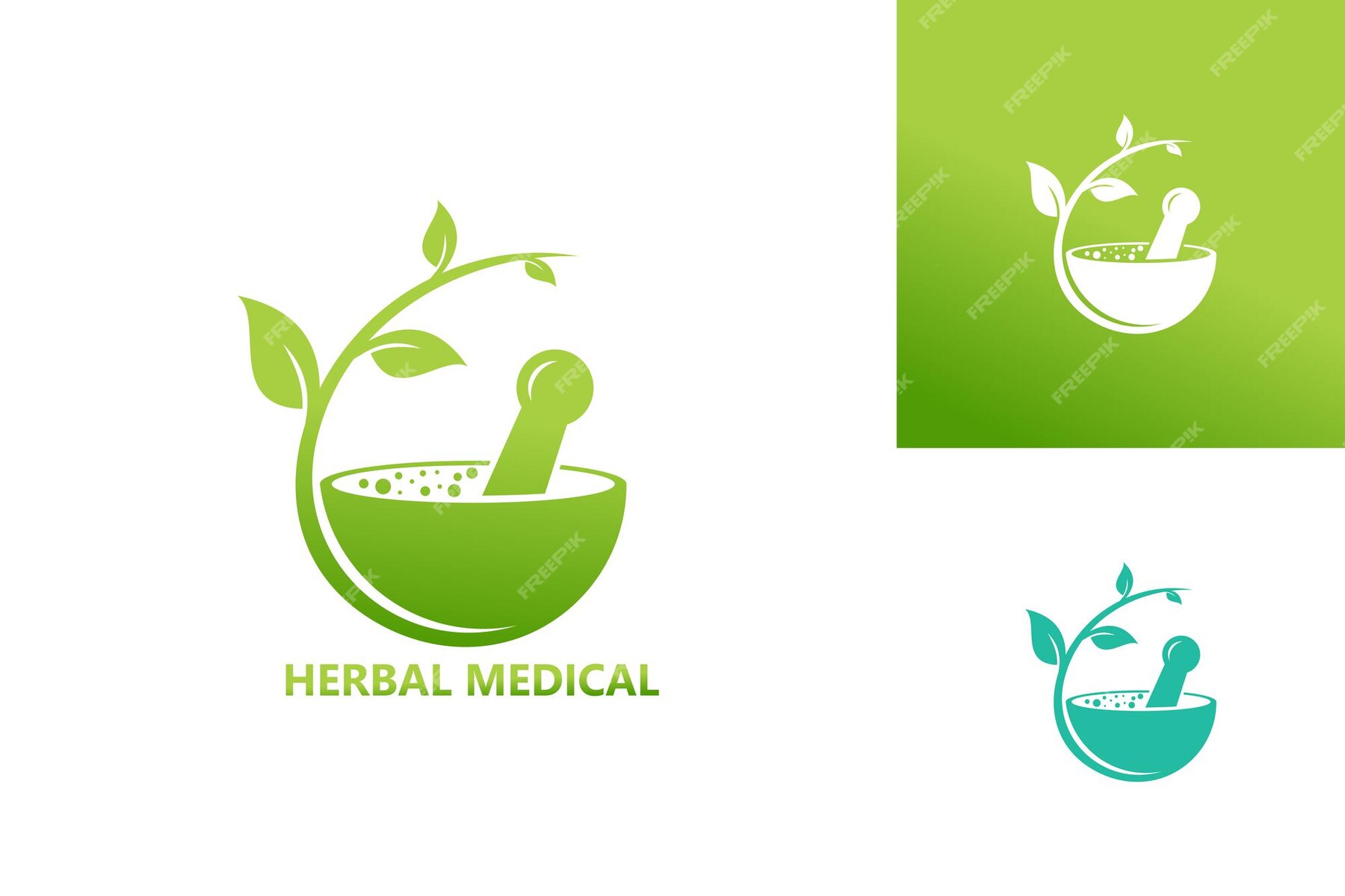 Premium Vector Herbal Medical Logo Template Design Vector Emblem Design Concept Creative 3664