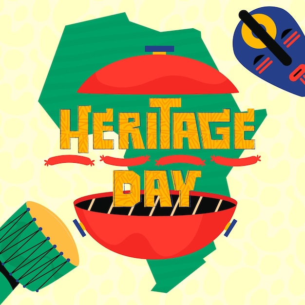 Heritage Day Illustration Free Vector