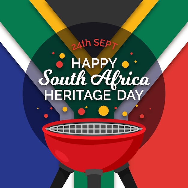 Free vector heritage day with flag