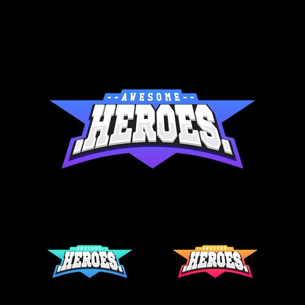 Download Free Heroes Or Superhero Sport Text Logo Premium Vector Use our free logo maker to create a logo and build your brand. Put your logo on business cards, promotional products, or your website for brand visibility.