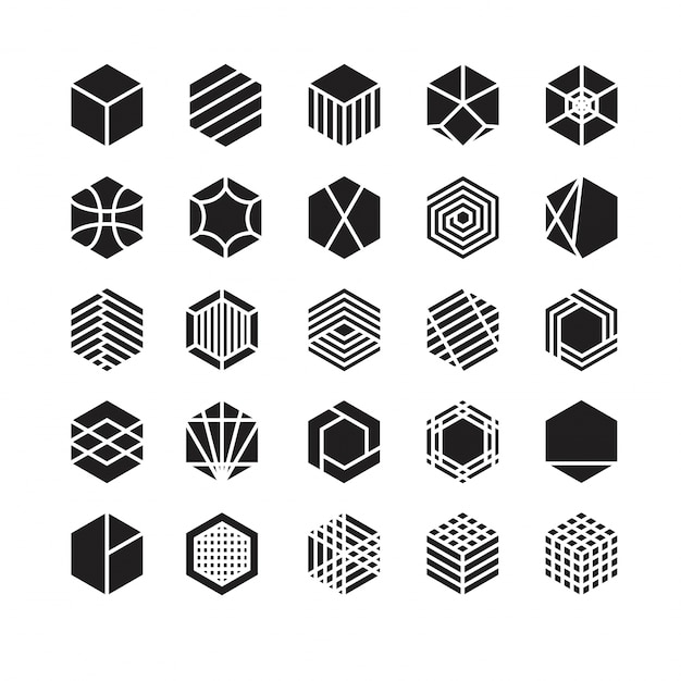 Download Hexagon geometric vector icon Vector | Premium Download