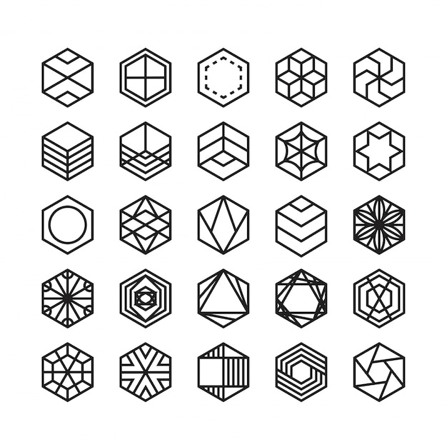 Premium Vector | Hexagon geometric vector icon