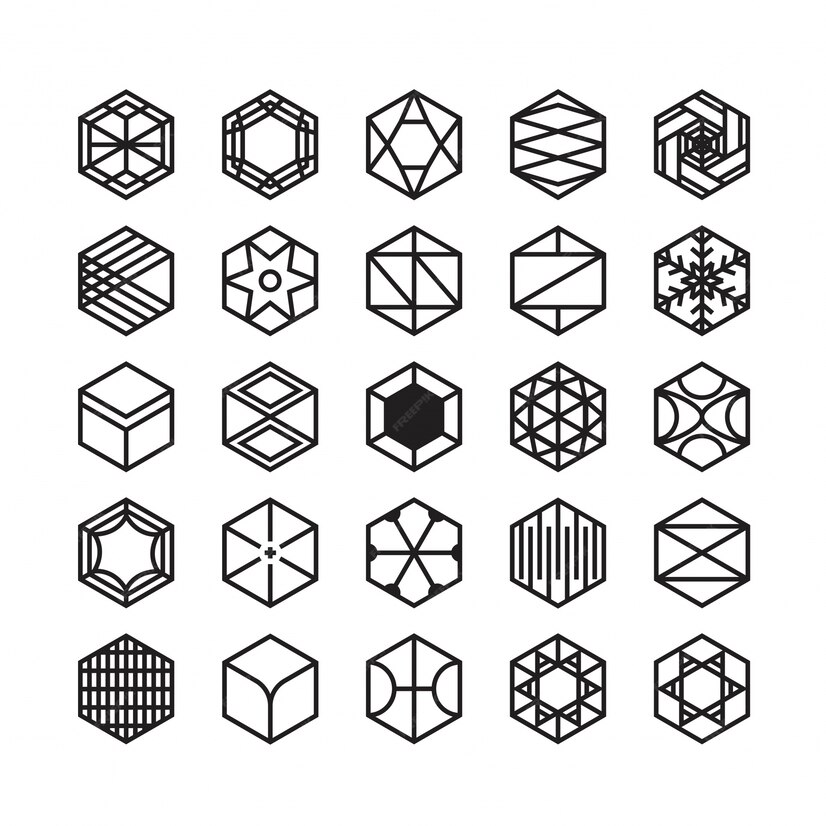 Premium Vector | Hexagon geometric vector icon