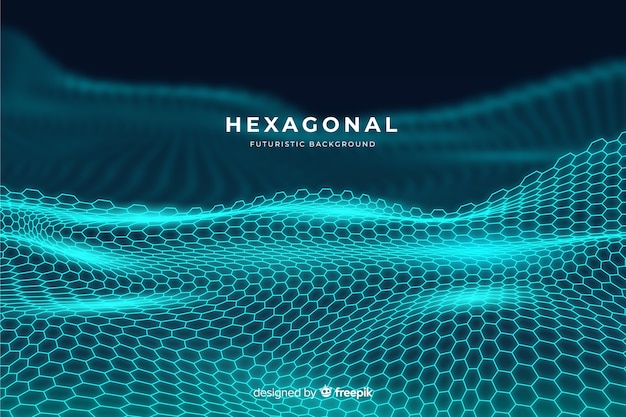 Hexagonal net background Free Vector