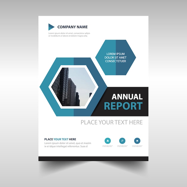 Download Free Vector | Hexagonal professional annual report template