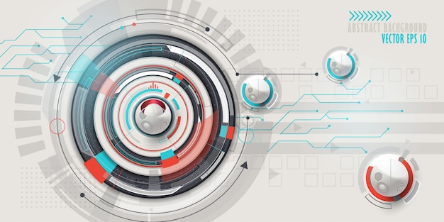 Hi-tech digital technology background Premium Vector