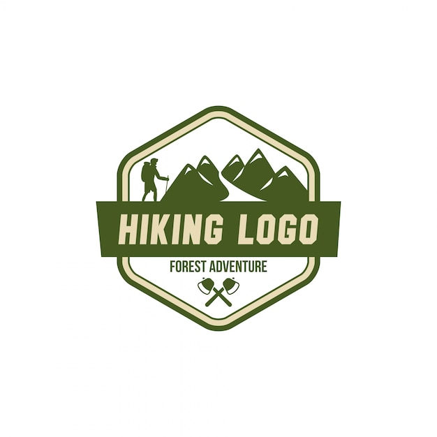 Premium Vector | Hiking adventure logo