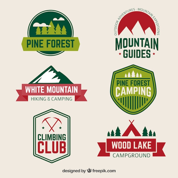 Hiking and camping badges