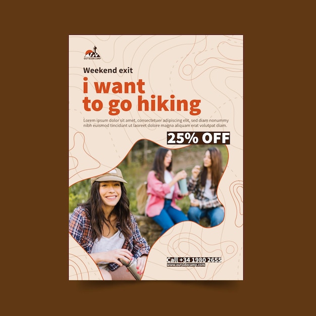 hiking trip flyer
