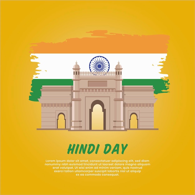 Hindi day concept | Free Vector