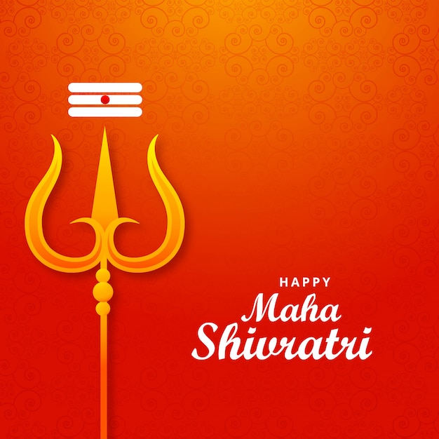 Hindu festival maha shivratri greeting card | Free Vector